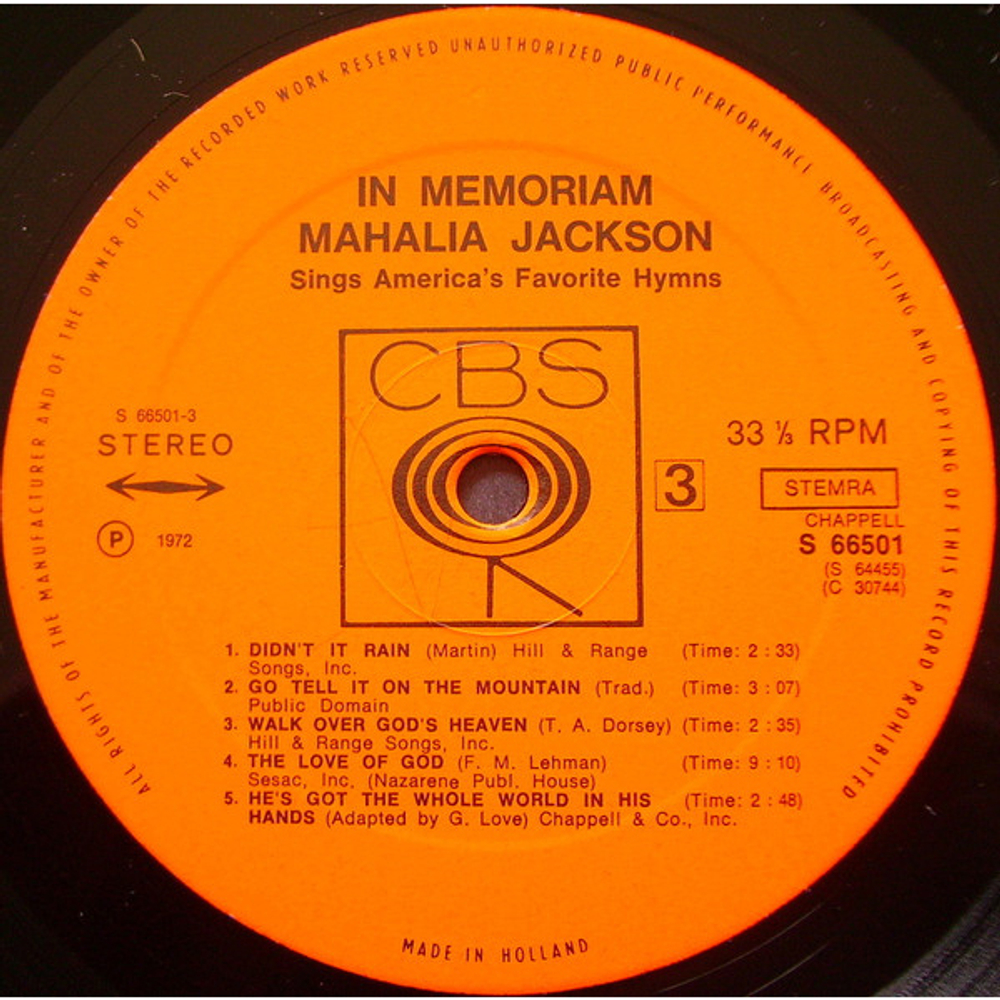 Mahalia Jackson / In Memoriam (5LP)