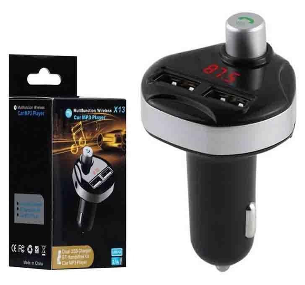Автомобильный FM-трансмиттер X13 Bluetooth (черный)