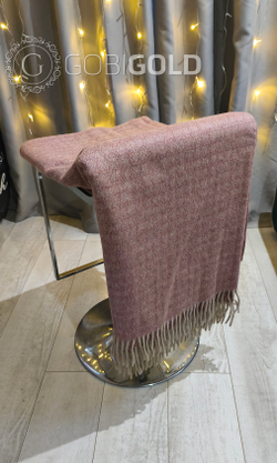 Плед из шерсти Альпаки 170x210 см. - сирень (арт. AGG004)