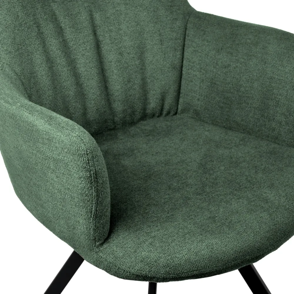 Комплект из 2-х стульев Bradex Home Grant зелёный шенилл на поворотном механизме