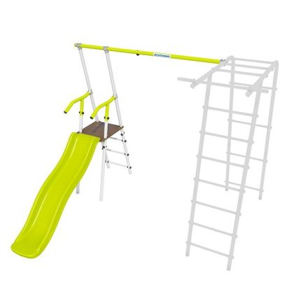 Дополнительный комплект с горкой к дачному комплексу ROMANA *только для высоты балки качелей 2050 мм. (салатовый/белый) (без качелей)