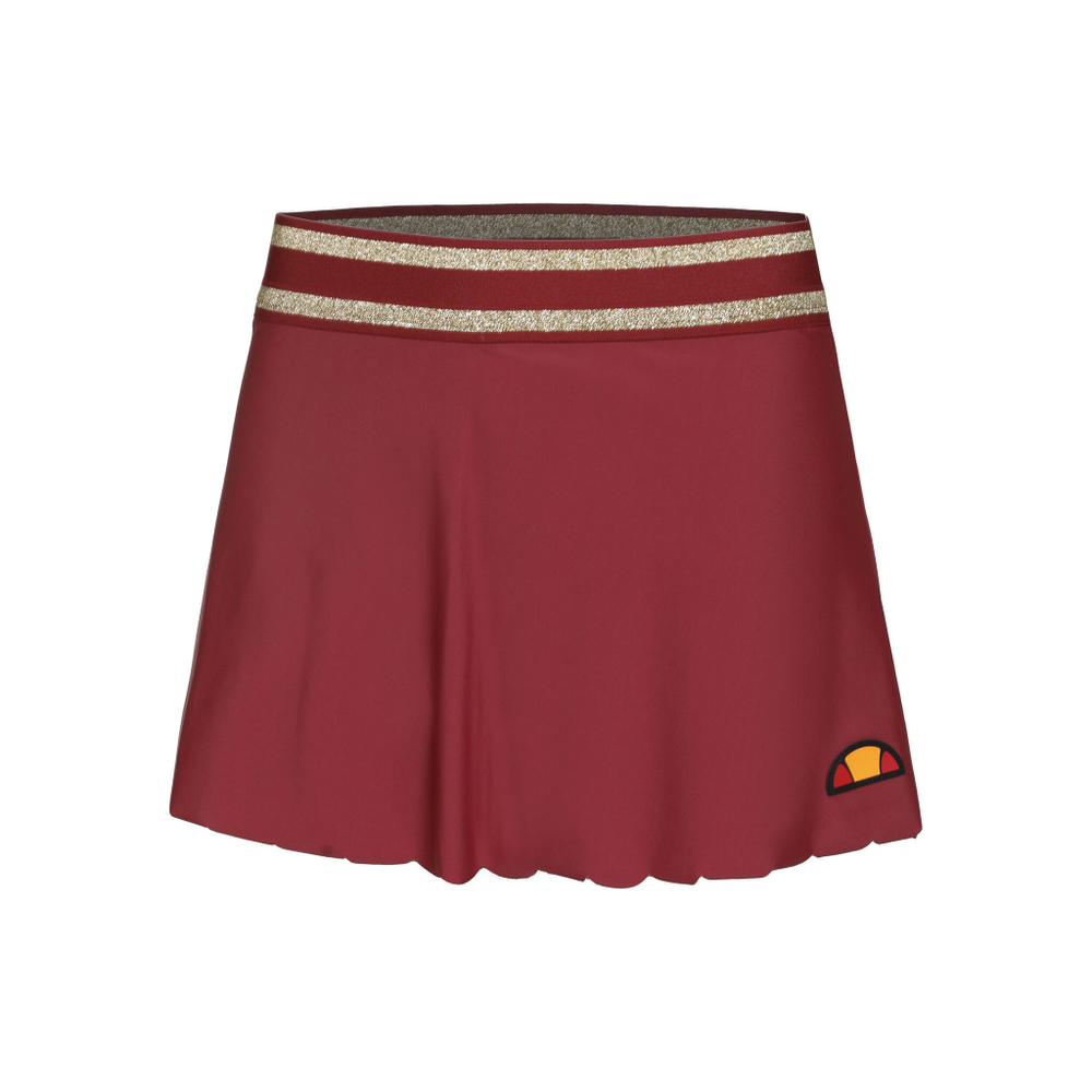 Женская теннисная юбка Ellesse Rachelle Skirt Women - Dark Red, Gold