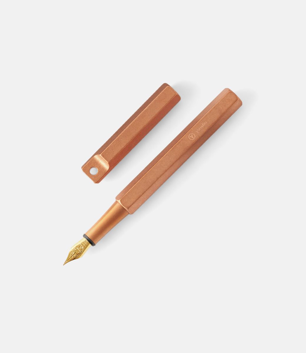 Ystudio Portable Fountain Pen Copper — портативная перьевая ручка