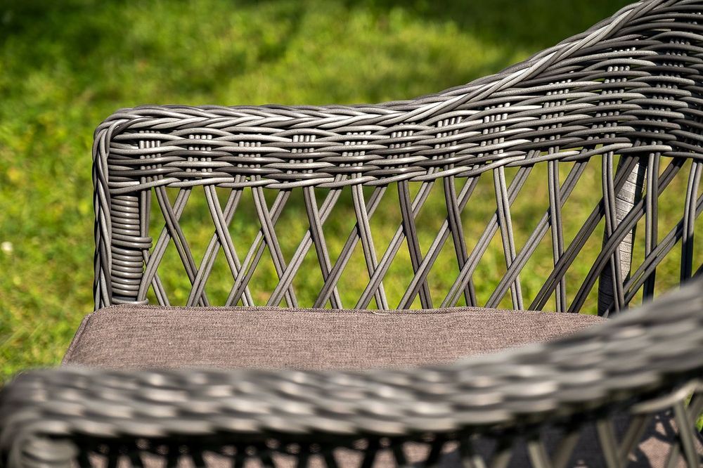 "Эспрессо–150 S" обеденная группа плетеная, цвет графит