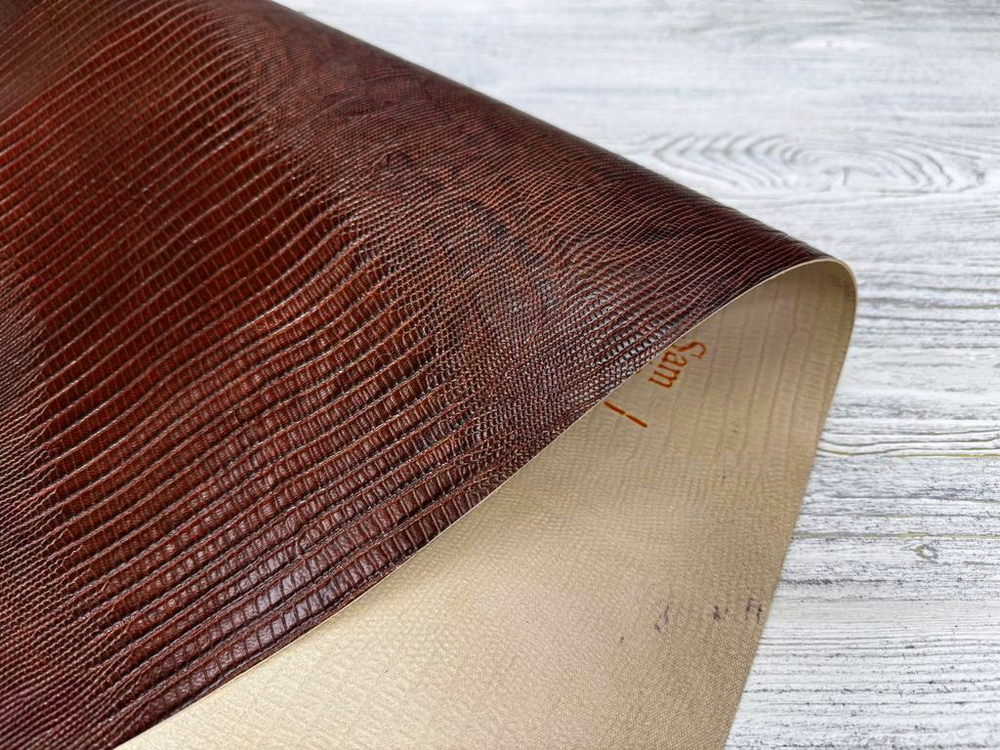 Lizard Lux Chocolade (0,8-1,0мм), цв. Коричневый, натуральная кожа