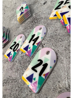 Номерки для гардероба акрил 3х5 см