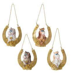 GAEM Фигурка декоративная подвесная "Лошадка", L6,5 W3,5 H6 см, 4в.