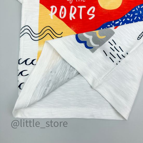 Комплект хлопковый "Красивый закат" белый/темно-оранжевый