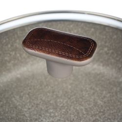 СОТЕЙНИК СО СТЕКЛ. КРЫШКОЙ И АНТИПРИГАРНЫМ ПОКРЫТИЕМ PFLUON MARBLE, 26*7,5 СМ