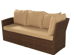 Обеденная группа плетеной мебели Албания «Albania» с подушками Шоколад