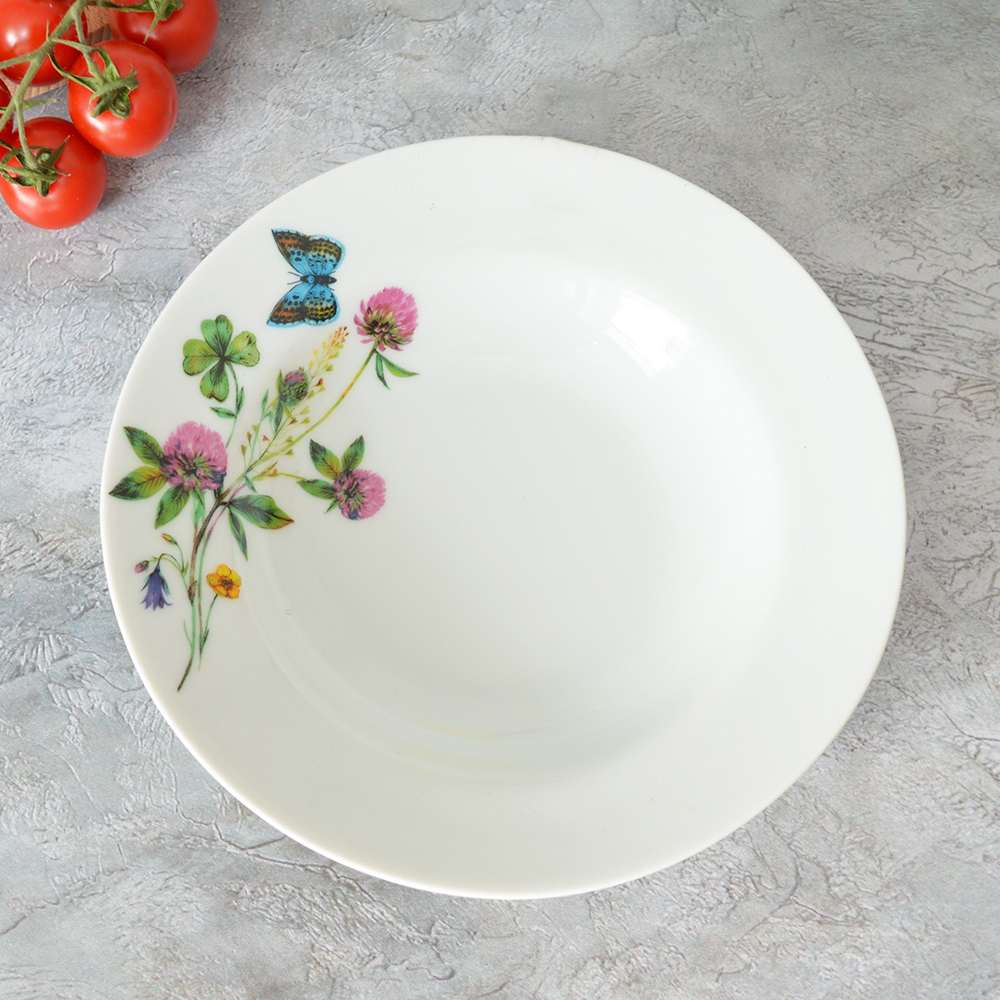 Тарелка 200мм глубокая форма Идиллия Клевер