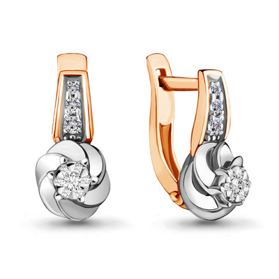 941630к Серьги из Золота с бриллиантами из коллекции "Mon Amour"