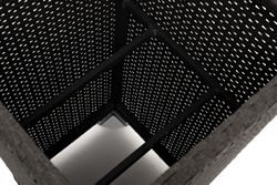 "Капучино" кашпо для цветов плетеное из искусственного ротанга, цвет графит