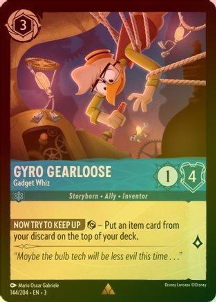 Gyro Gearloose (Gadget Whiz) - 144//204 - Редкая (Foil)