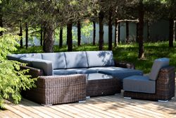 "Капри" трансформирующаяся лаунж-зона из искусственного ротанга, цвет коричневый