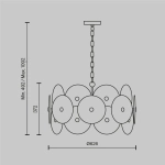 Подвесная люстра Maytoni ASTER MOD007PL-08G