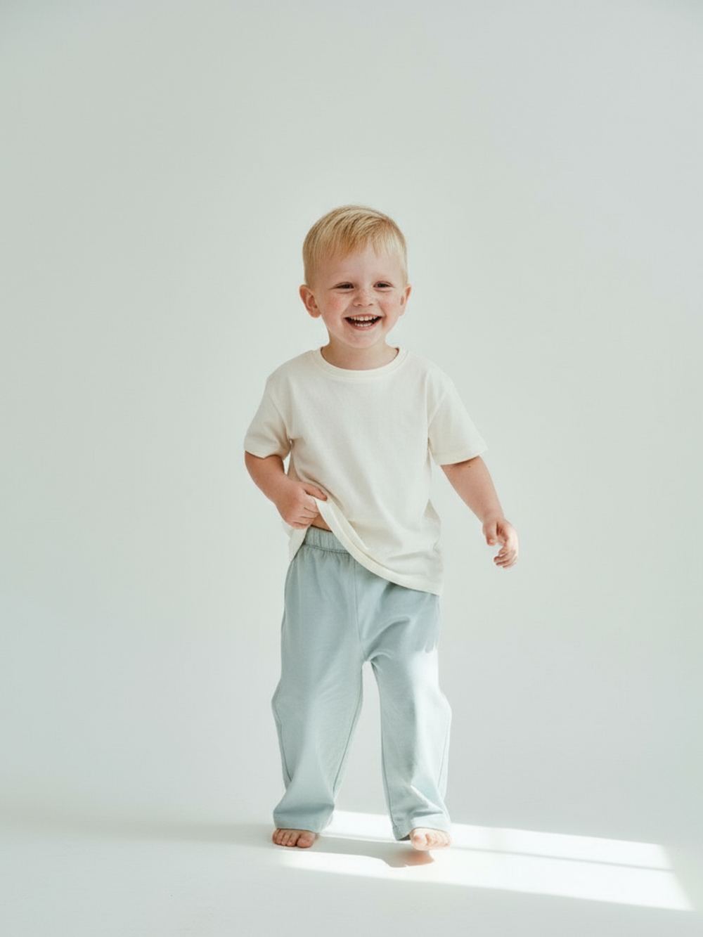 Брюки детские мятный/молочный