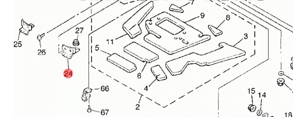 Крепеж капота для снегохода 83R771400000