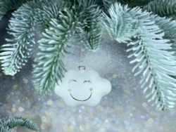 Елочная игрушка House of Seasons Облако 11см белая