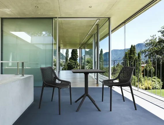 Стол пластиковый складной Sky Folding, 60х60 см, черный