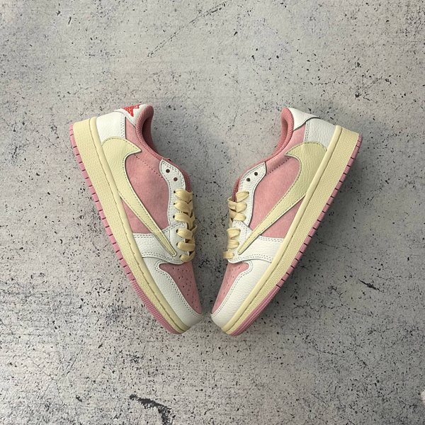 Кроссовки Nike Air Jordan 1 PRM Travis Scott pink/white