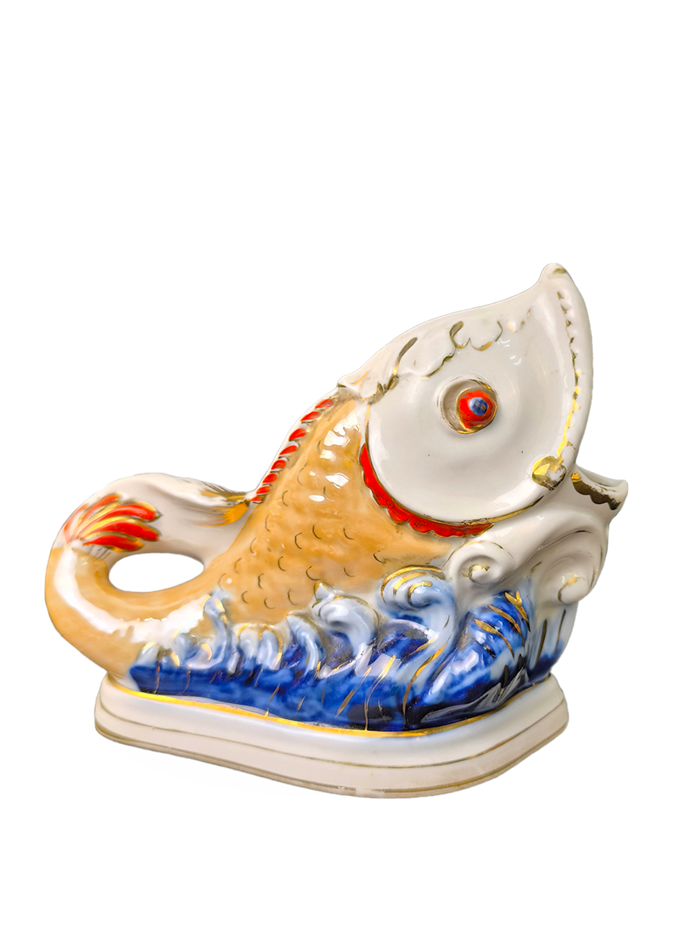 Фарфоровая статуэтка (салфетница) "Рыба" КФЗ