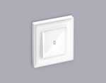 AP1020 Лицевая панель ALFA (Белый глянец) для 1-кл выключателей с подсветкой QUANT