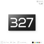 Номер на дверь 327, табличка на дверь для офиса, квартиры, кабинета, аудитории, склада, черная 120х70 мм, Айдентика Технолоджи