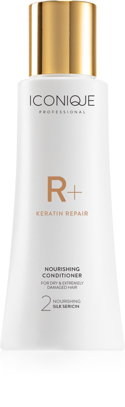 ICONIQUE Professional R+ Keratin repair Nourishing conditioner - регенерирующий кондиционер с кератином для сухих и поврежденных волос /   100  ml  / GTIN 8059300536612