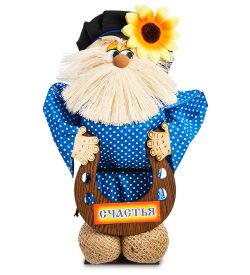 Народные промыслы DO-054 Домовой-копилка Кузя с подковой - Вариант A