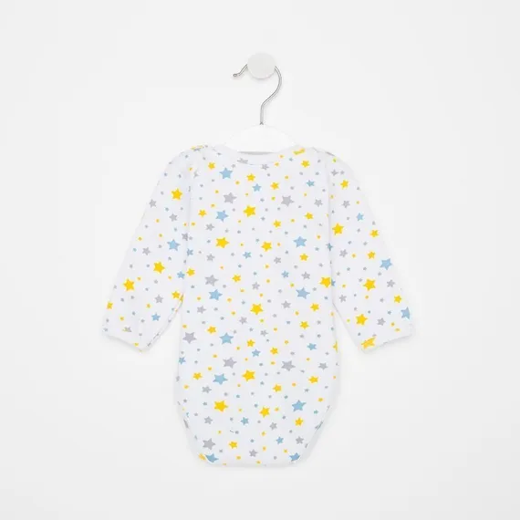 Боди детский, цвет белый/синий, рост 62 см