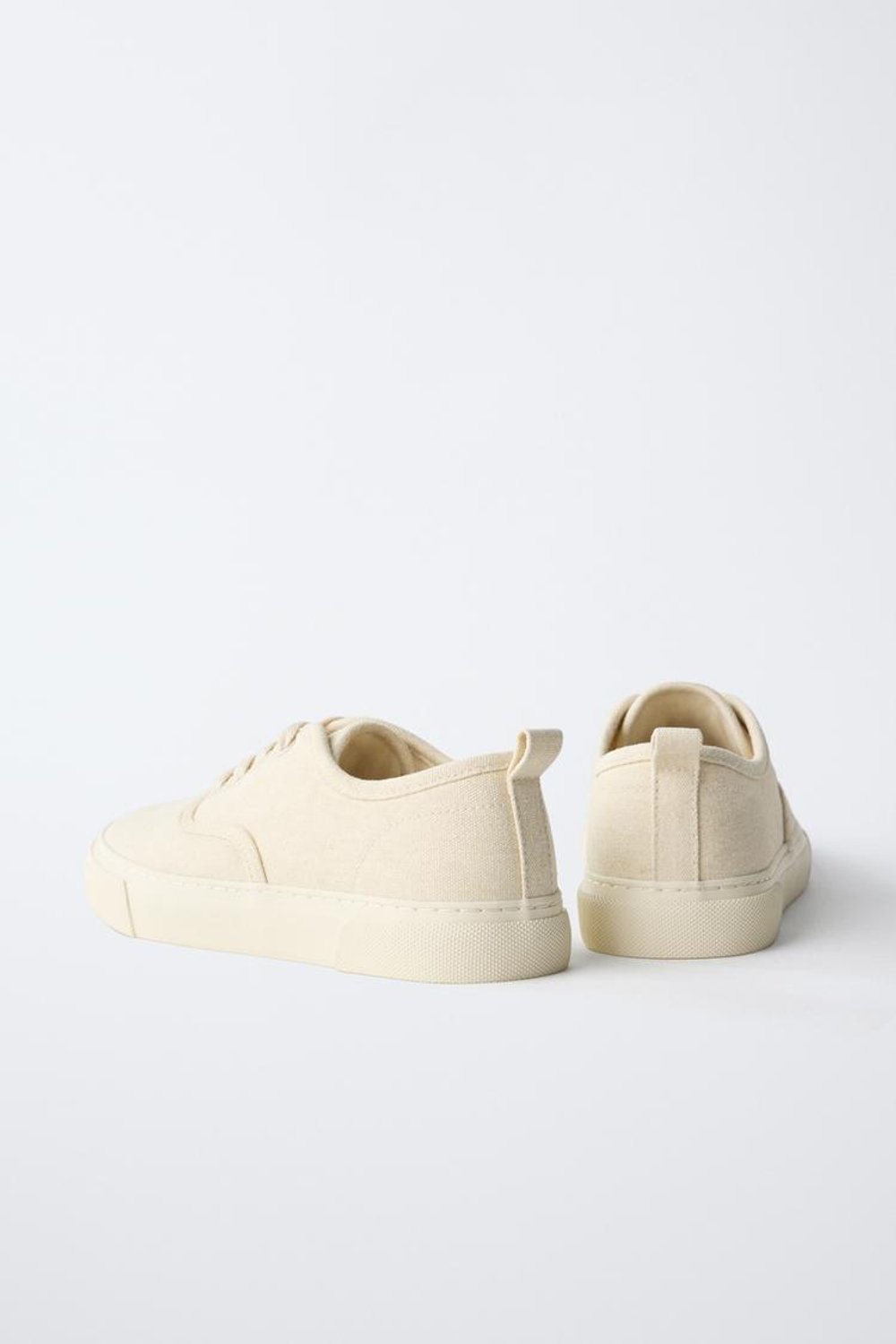 ZARA КЕДЫ СО ШНУРКАМИ, ЭКРЮ