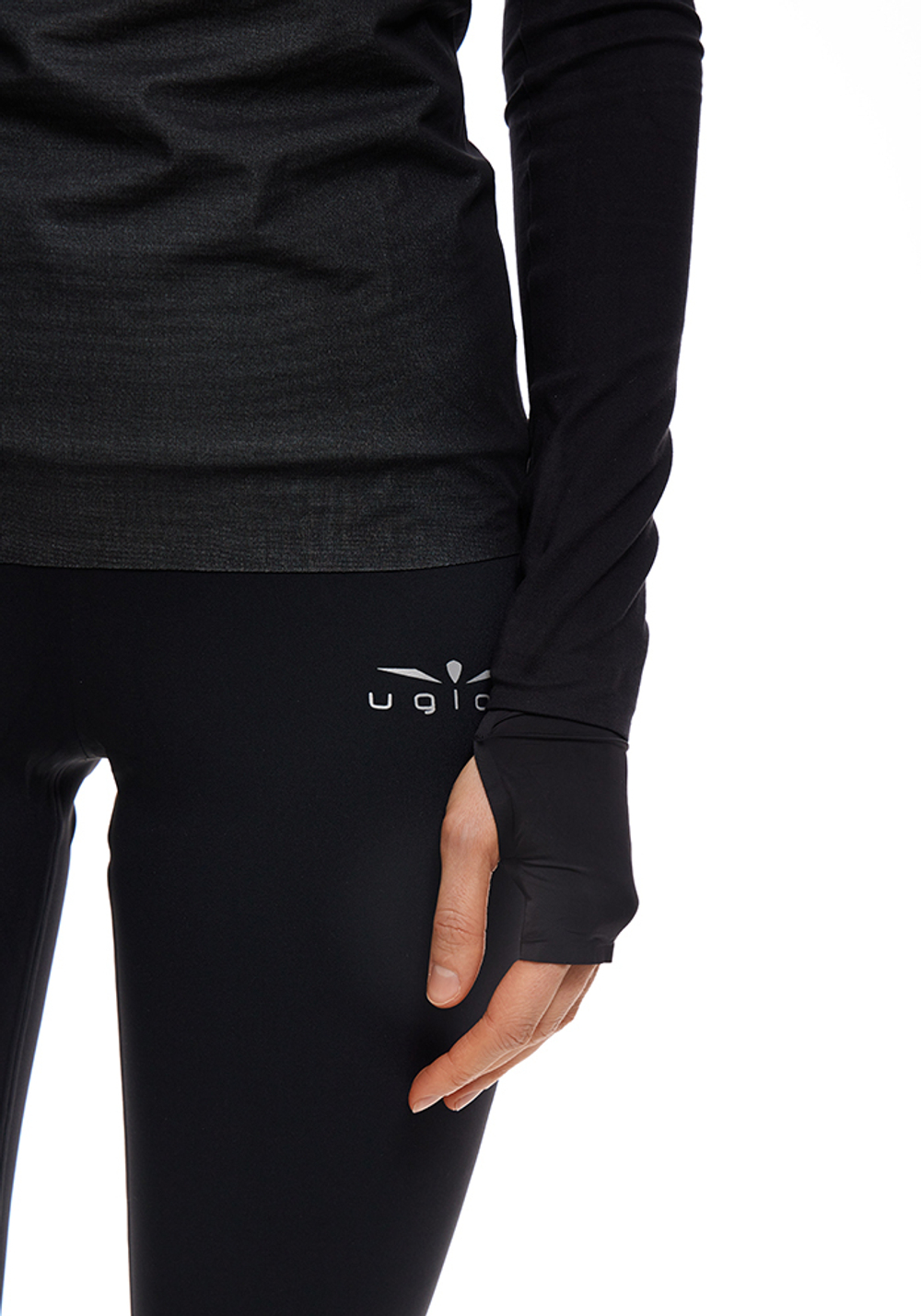 ЛОНГСЛИВ С МЕМБРАННОЙ ВСТАВКОЙ ЖЕНСКИЙ 1/2 ZIP MEMBRANE | BLACK SILVER