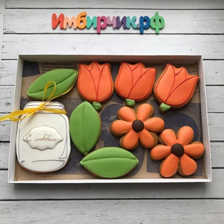 Имбирные пряники цветы