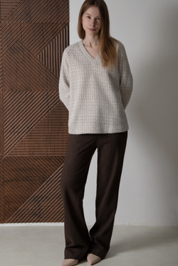 Джемпер женский 4711з, бело бежевый #521ББ034711з