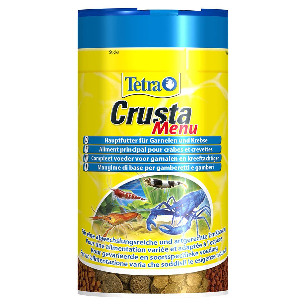 Tetra Crusta Menu 100 мл - корм для ракообразных (4 вида: чипсы, гранулы, палочки и таблетки)