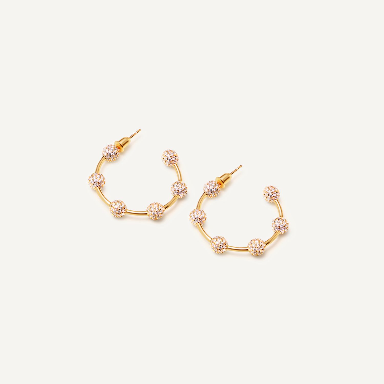 Серьги Big Orbital Ring Earrings - Pink Gold