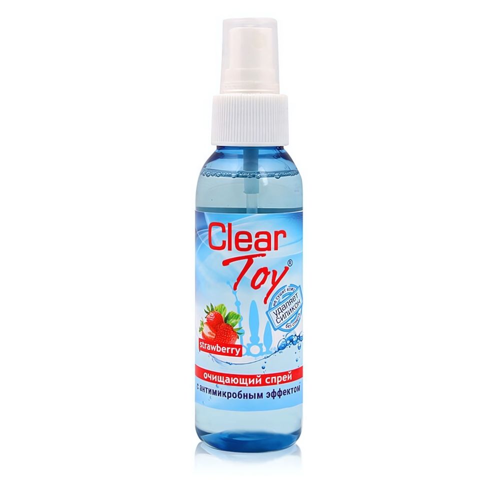 Очищающий спрей с антимикробным эффектом с ароматом клубники Clear Toy STRAWBERRY (100 мл) (Цвет: прозрачный)