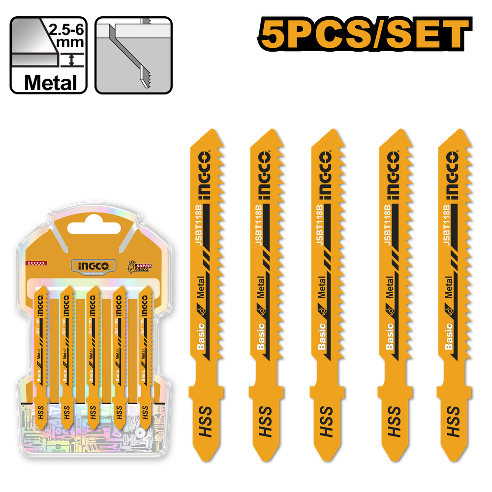 Набор полотен для лобзика по металлу INGCO JSBT118B
