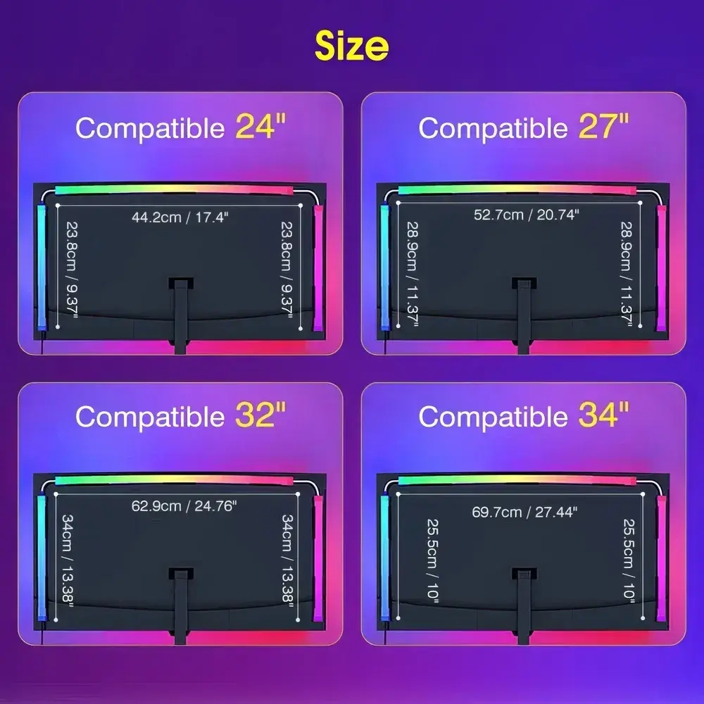 Подсветка для монитора Skydimo H202 RGB диагональ 34 дюйма (4 полосы)