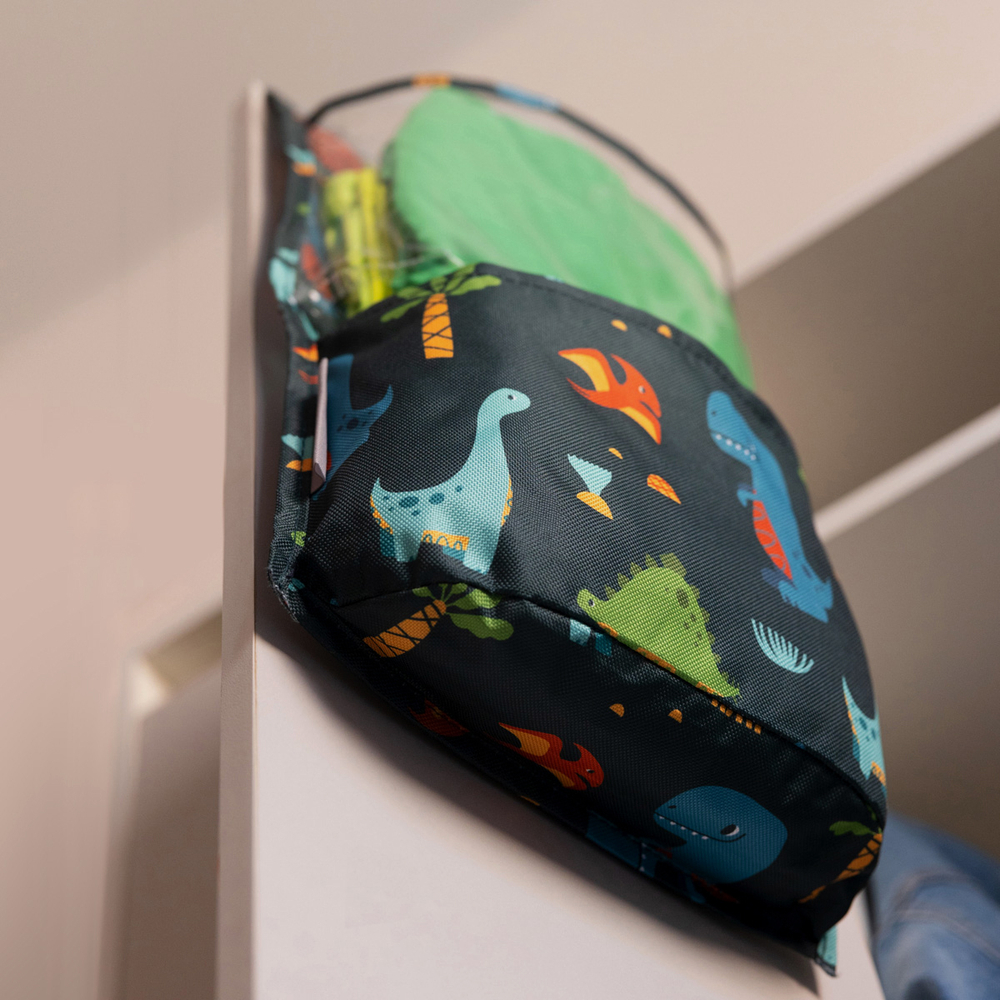 Набор для детского сада: кармашек, коврик, мешок. Динозавры принт