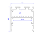 GP3050BK черный 2000*42*45