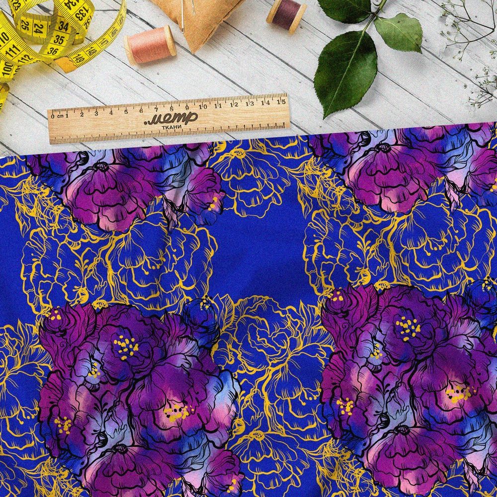 Ткань оксфорд 600 пёстрые краски цветов