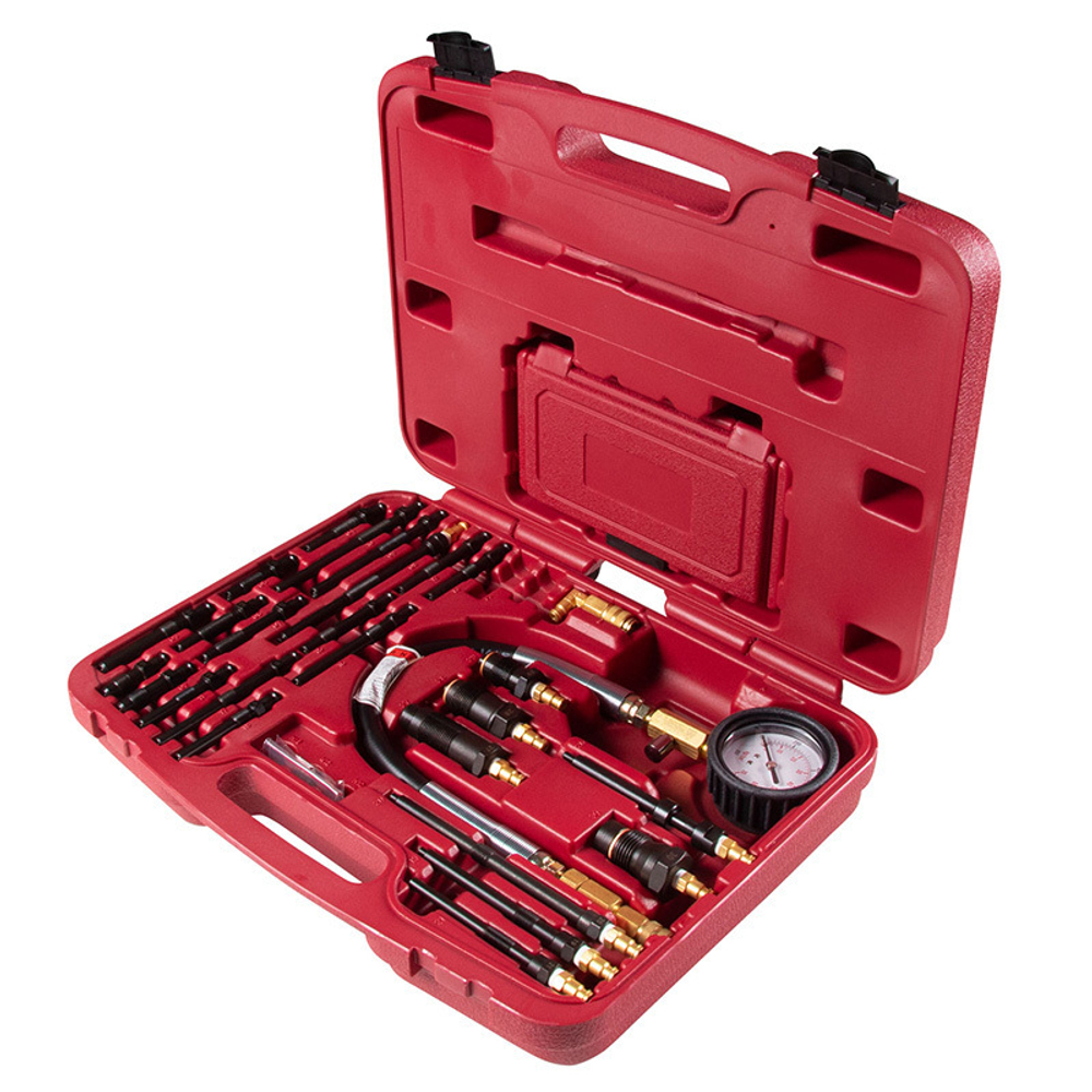 МАСТАК (120-12170) Компрессометр дизельный, 0-70 атм, кейс, комплект адаптеров