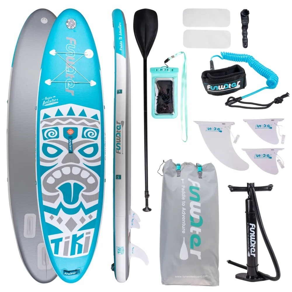 Надувная SUP-доска Tech Team FunWater TIKI NEW BLUE 10.6' (320х84х15 см) сапборд