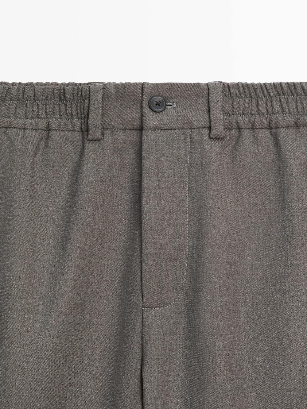 Massimo Dutti Брюки из шерстяной смеси, серо-коричневый