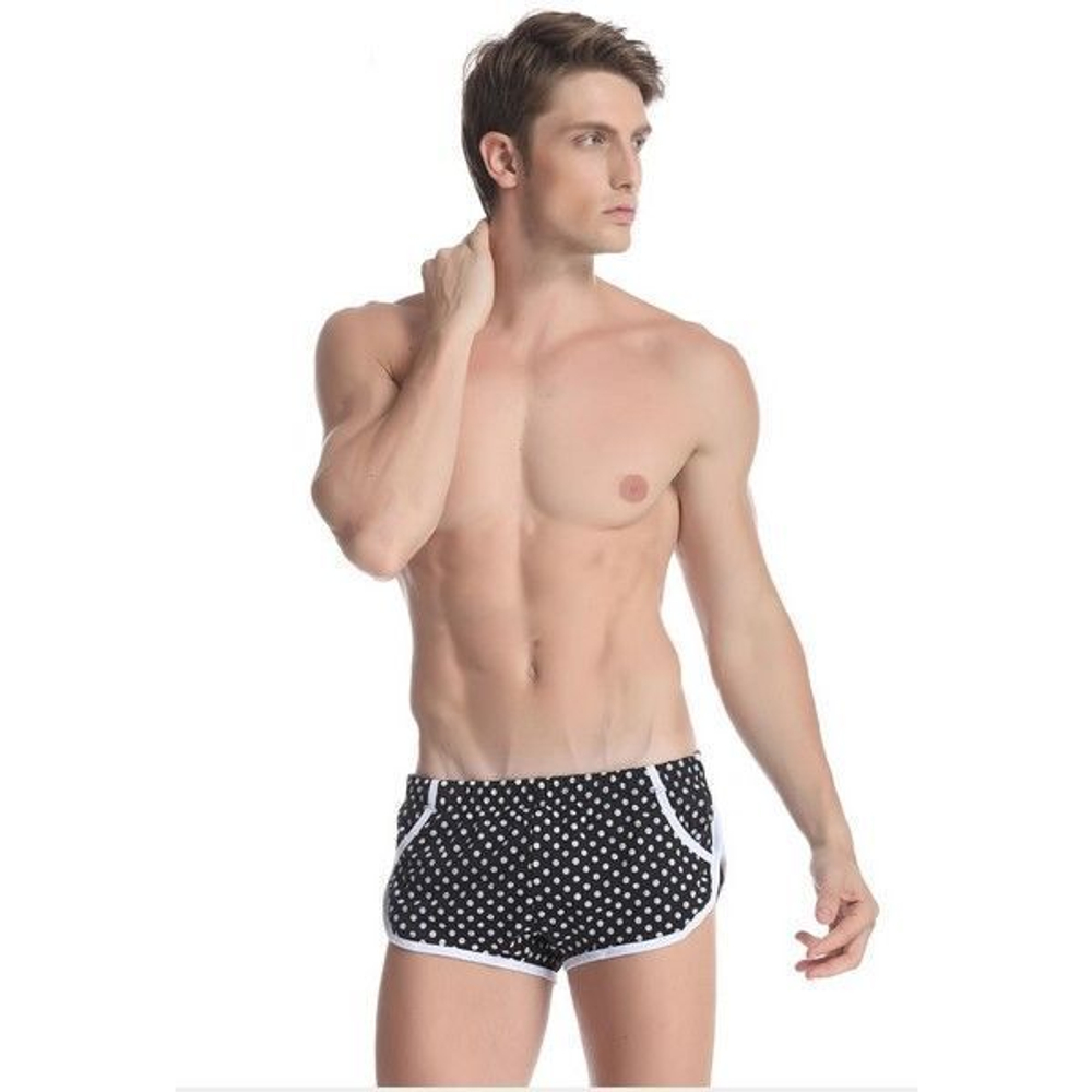 Мужские шорты черные в горошек Gillbro Black Polka Dot Shorts