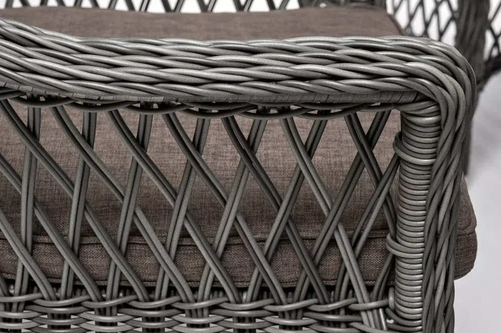 "Сицилия" обеденная группа плетеная, цвет графит