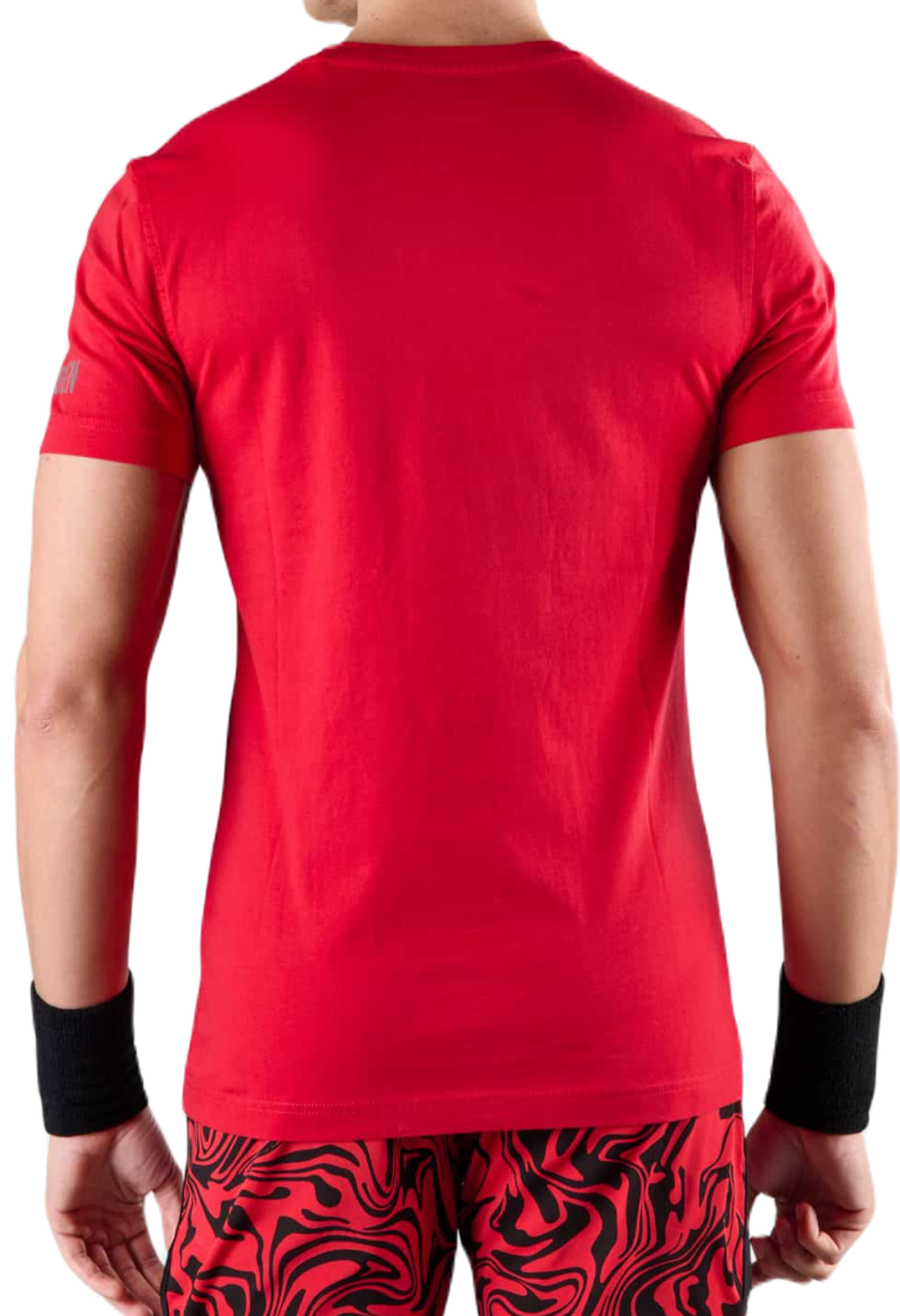 Футболка мужская теннисная Hydrogen Court Cotton T-Shirt - red paint