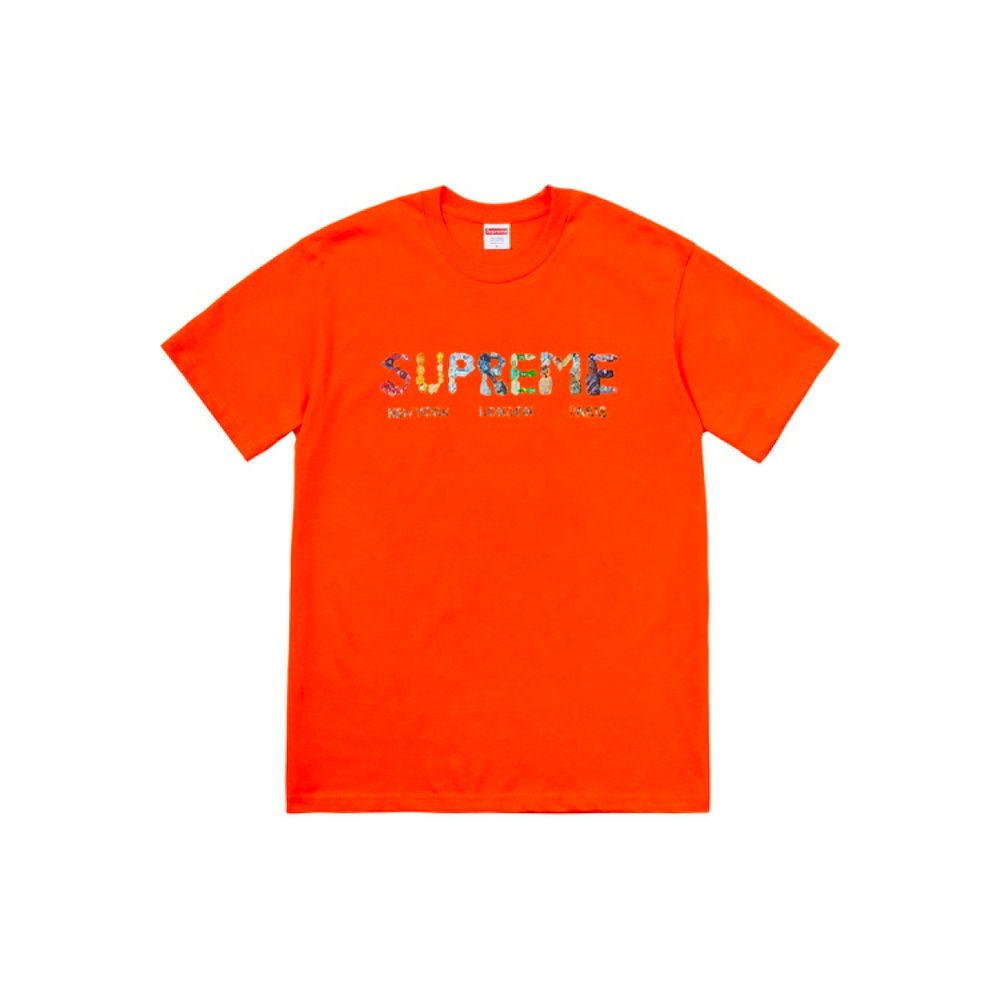 Supreme SS18 Rocks Tee Orange Logo T